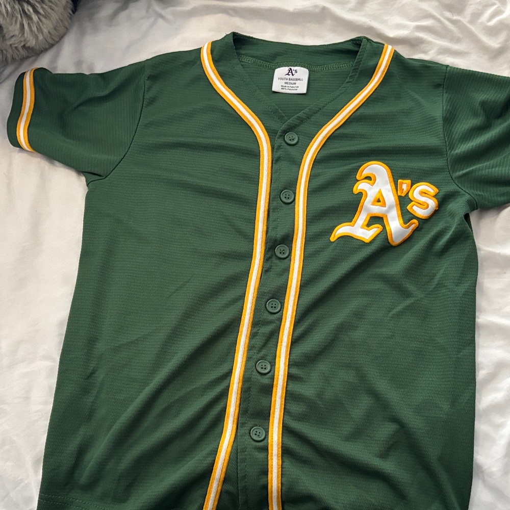 Green Kids Baseball Jersey